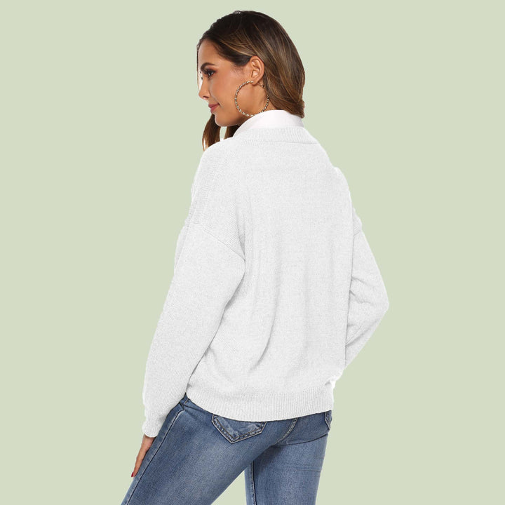 Drune | Strickpullover V-Ausschnitt Relaxed Fit Lange Ärmel Weich Und Bequem