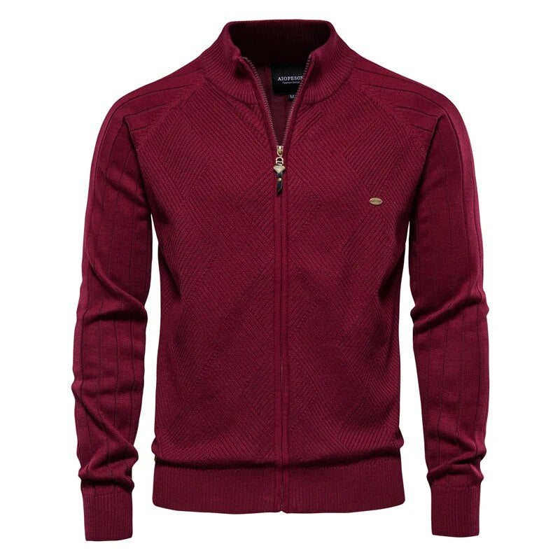 Drune | Warme und lässige College-Strickjacke