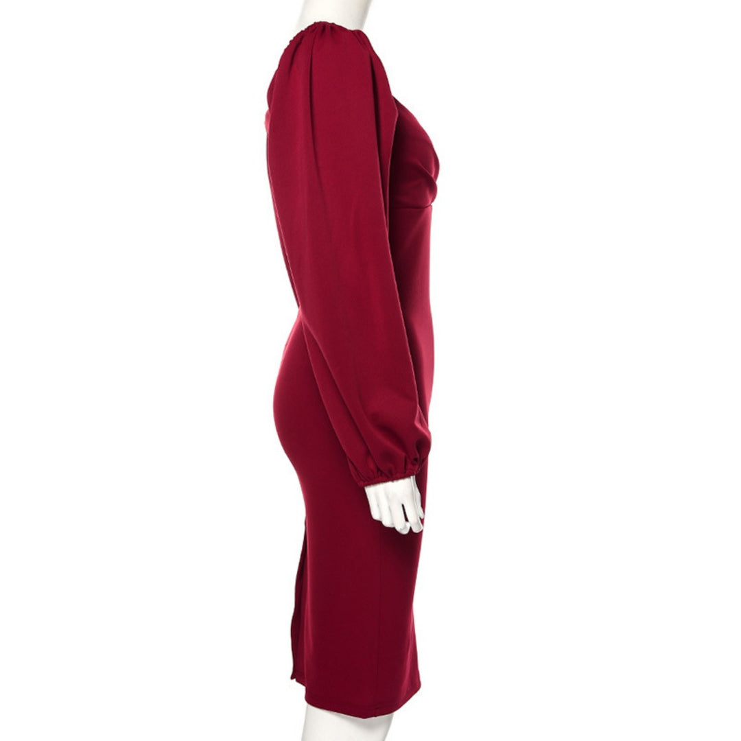 Drune | Ein-Wort-Schulter rückenfreies schlankes Kleid