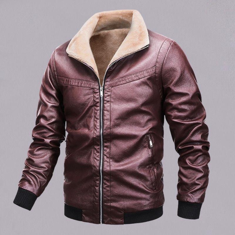 Drune | Gequiltete PU-Lederjacke Herren