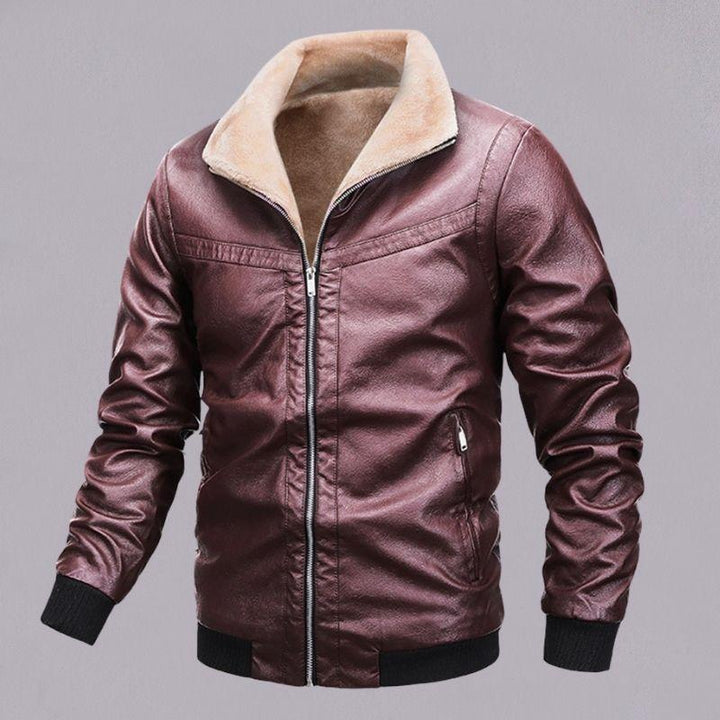Drune | Gequiltete PU-Lederjacke Herren