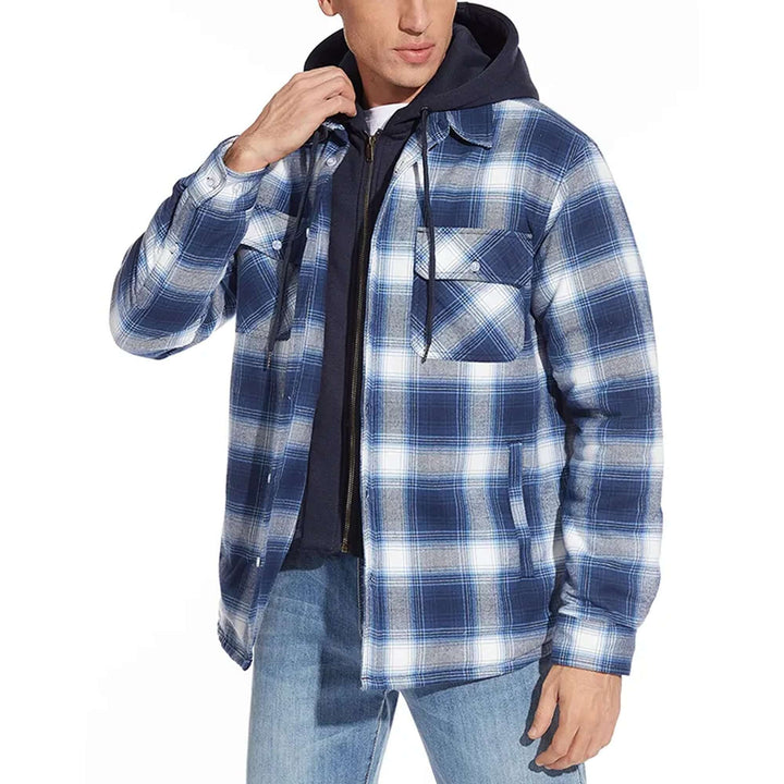 Drune | Herren Karierte Langarm Freizeitjacke