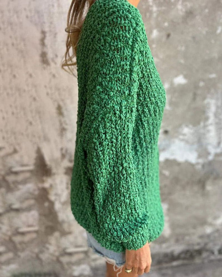 Drune | Strukturierter Häkelpullover mit Langen Ärmeln