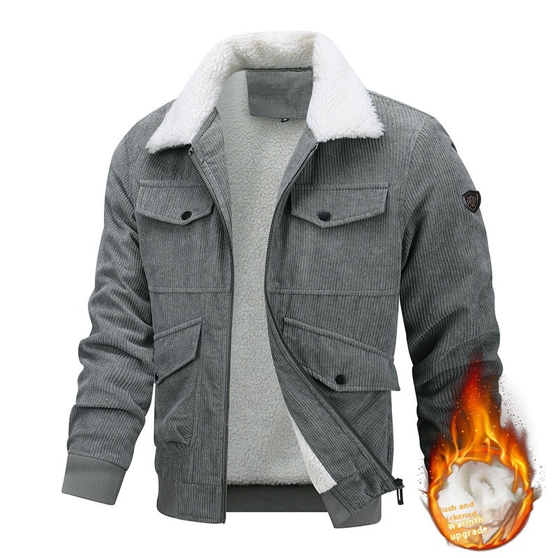 Drune | Cordjacke mit warmem Kragen für Männer