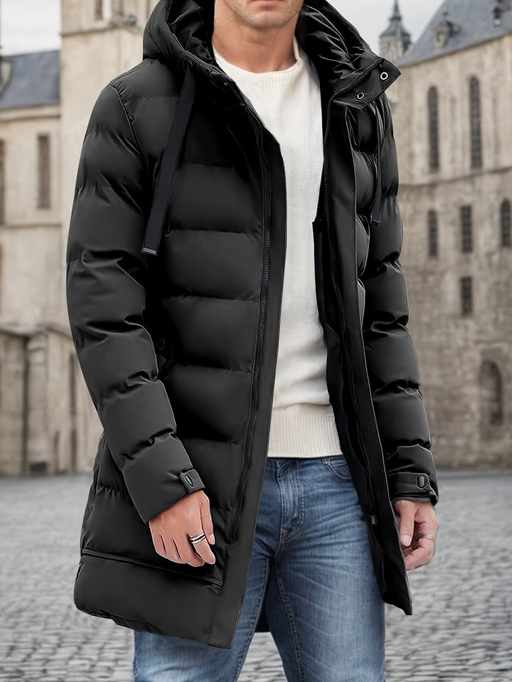 Drune | Freizeitjacke mit Kapuze aus Baumwollmaterial mit großer Tasche und Kordelzug Winterjacke für Männer - Perfekt für Outdoor-Aktivitäten