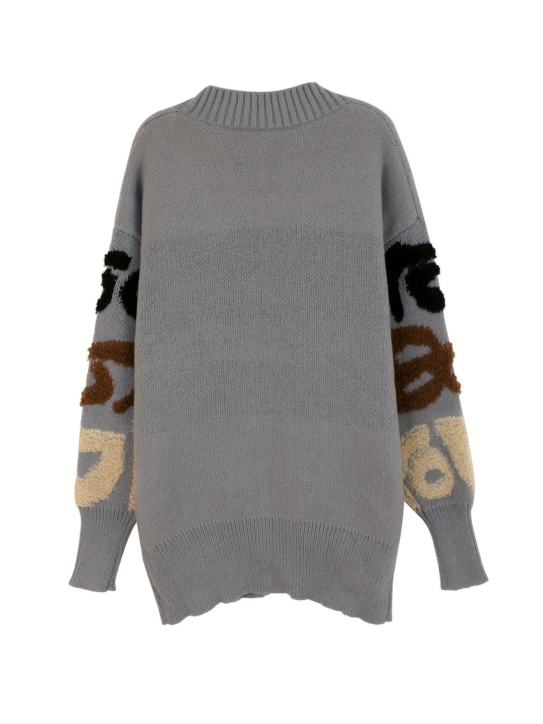 Drune | Buchstabenmuster Knopf Unten Strickjacke Für Damen - Perfekt für lässige Tage
