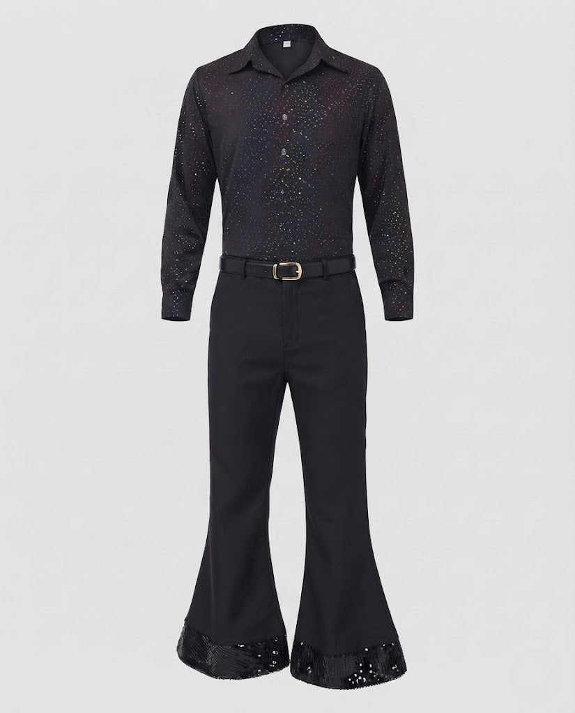 Herren Disco-Kostüm mit Glitzerdetails Drune