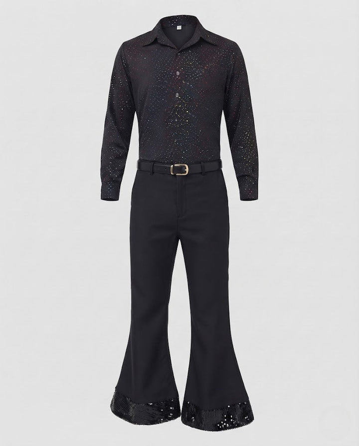 Herren Disco-Kostüm mit Glitzerdetails Drune