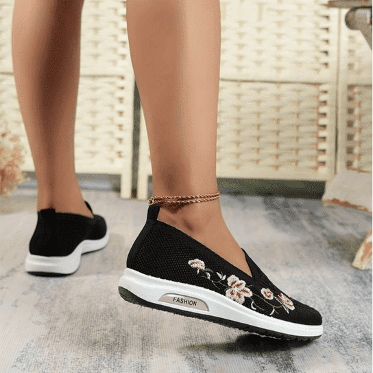 Drune | Bequeme Blumen Orthopädie Schuhe Für Damen