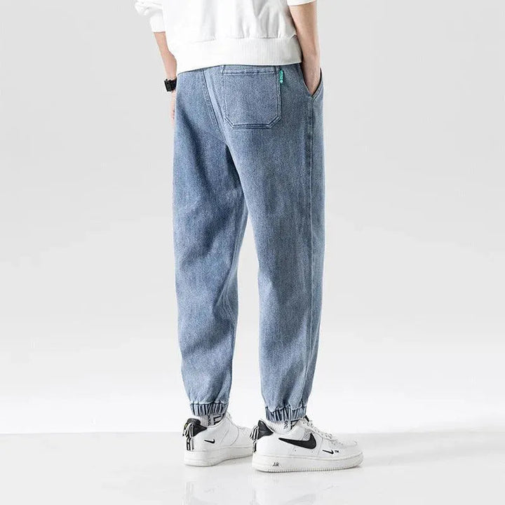 Drune | Modische Plus-Size-Herren-Jeans mit Knöchelbindung