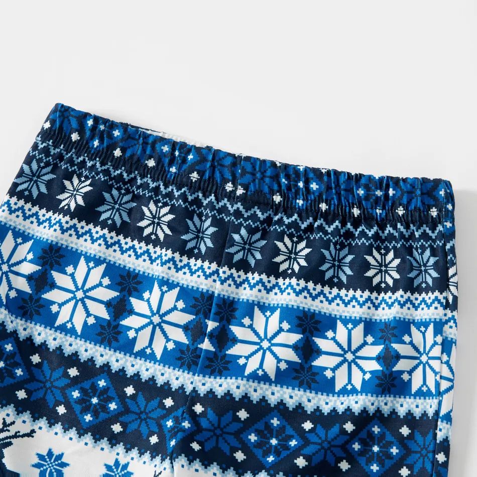 Drune | Frohe blaue Weihnachts-Pyjama-Set mit Gnom und Santa-Zitaten