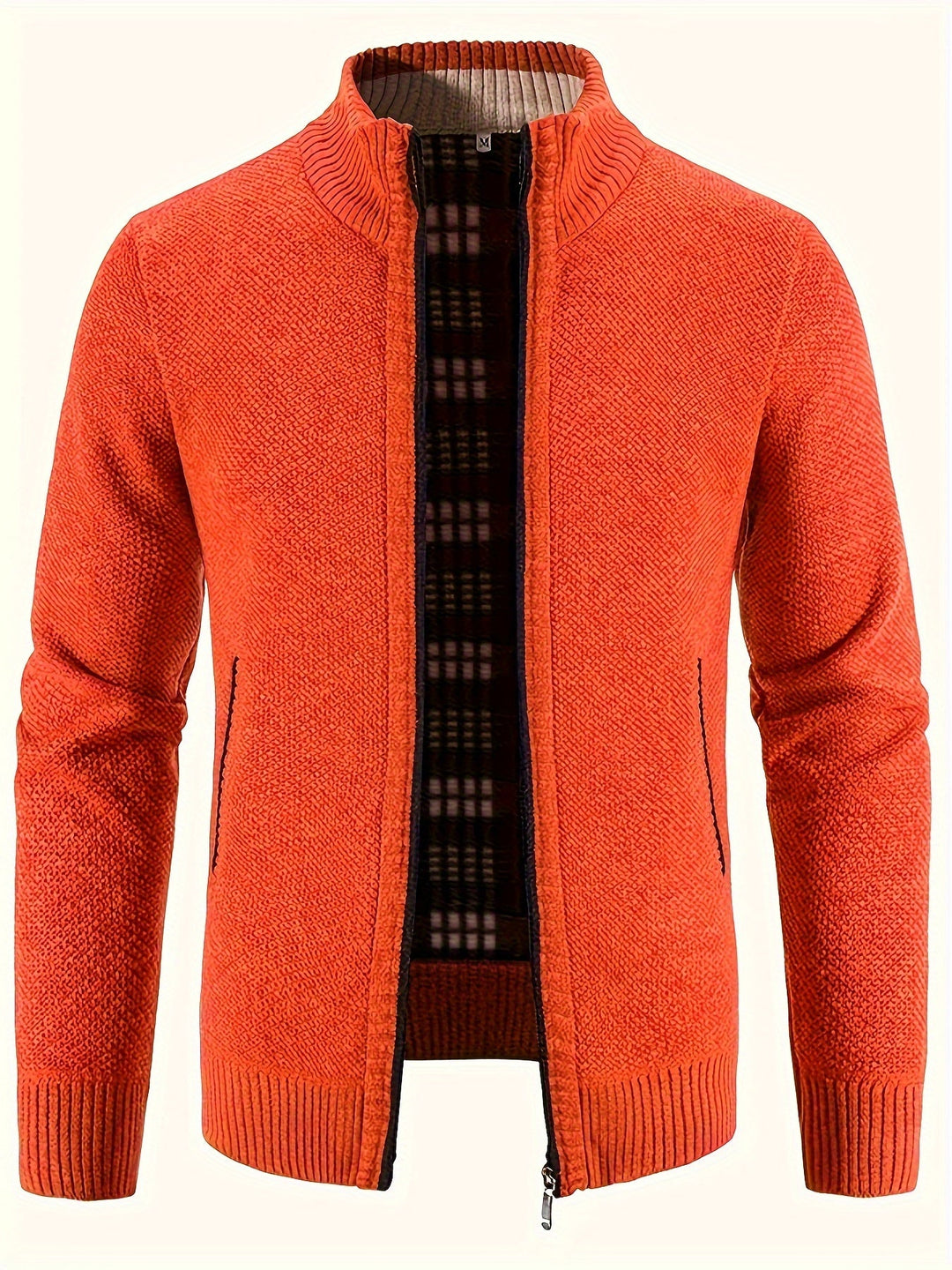 Drune | Zip Up Stehkragen Strickjacke