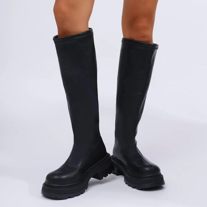 Drune | Long ladies lace-up boots casual
