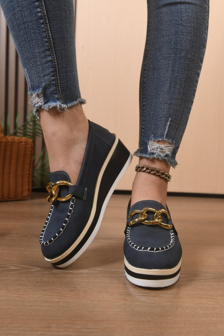 Orthopädische Slipper mit dicker Sohle und Ketten Drune Drune