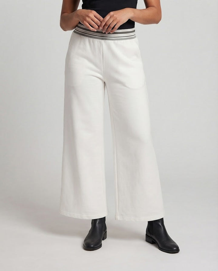 Damen weite Culotte-Jogginghose mit gestreiftem Komfortbund und Eingrifftaschen Drune