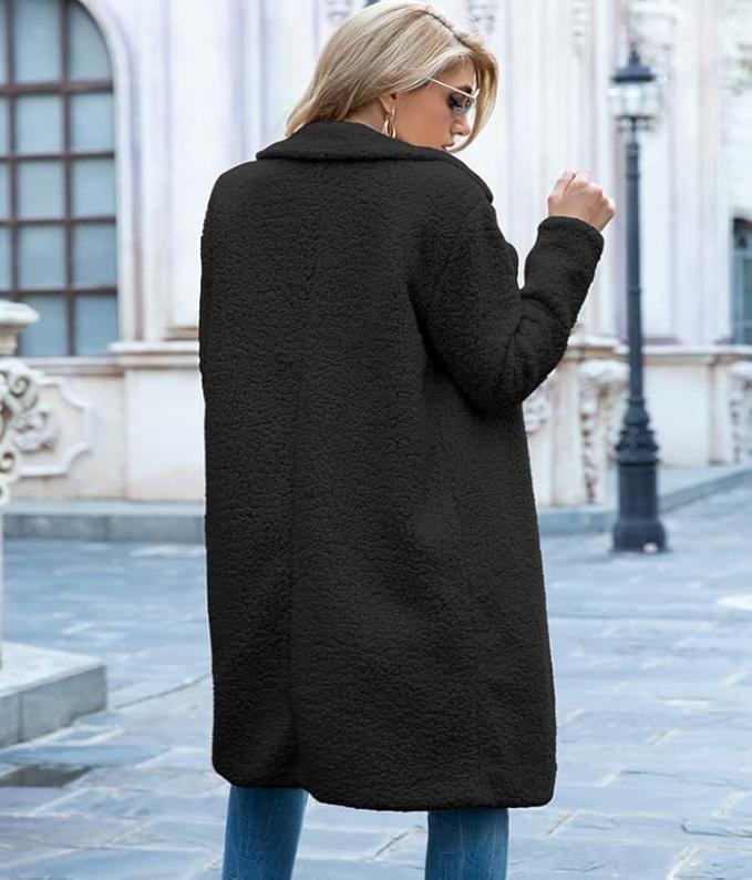 Drune | lange Teddyjack Damen - warmer Winter Oversized Mantel