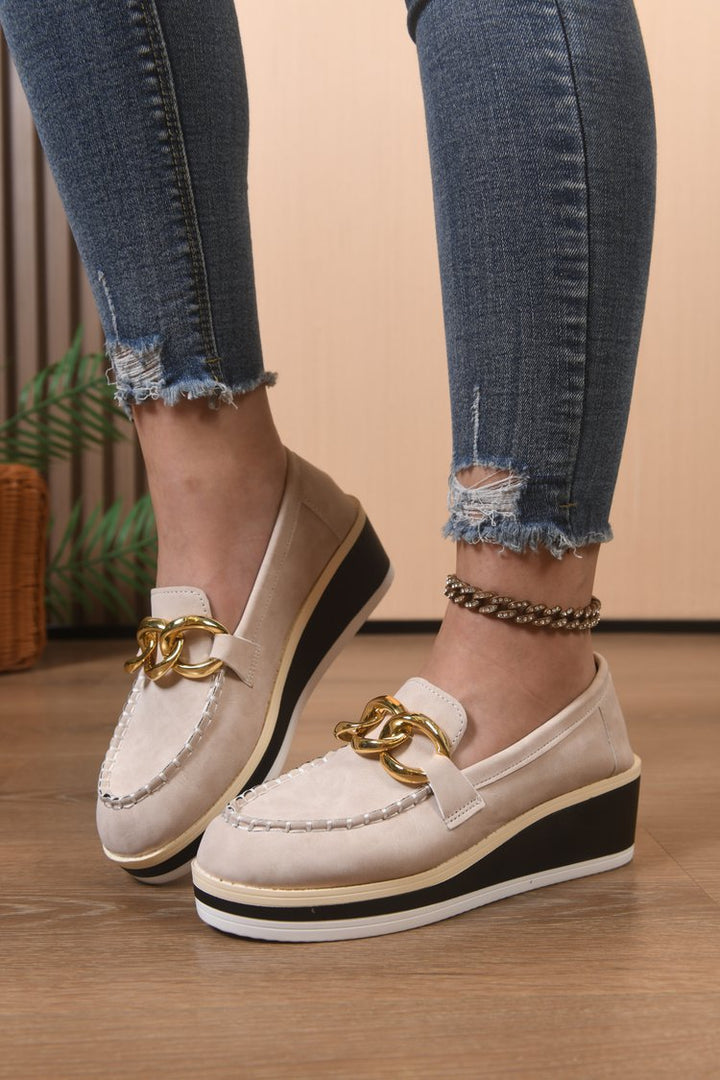 Orthopädische Slipper mit dicker Sohle und Ketten Drune Drune