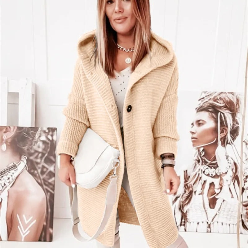 Drune | Damen Kapuzen-Cardigan aus Kaschmir