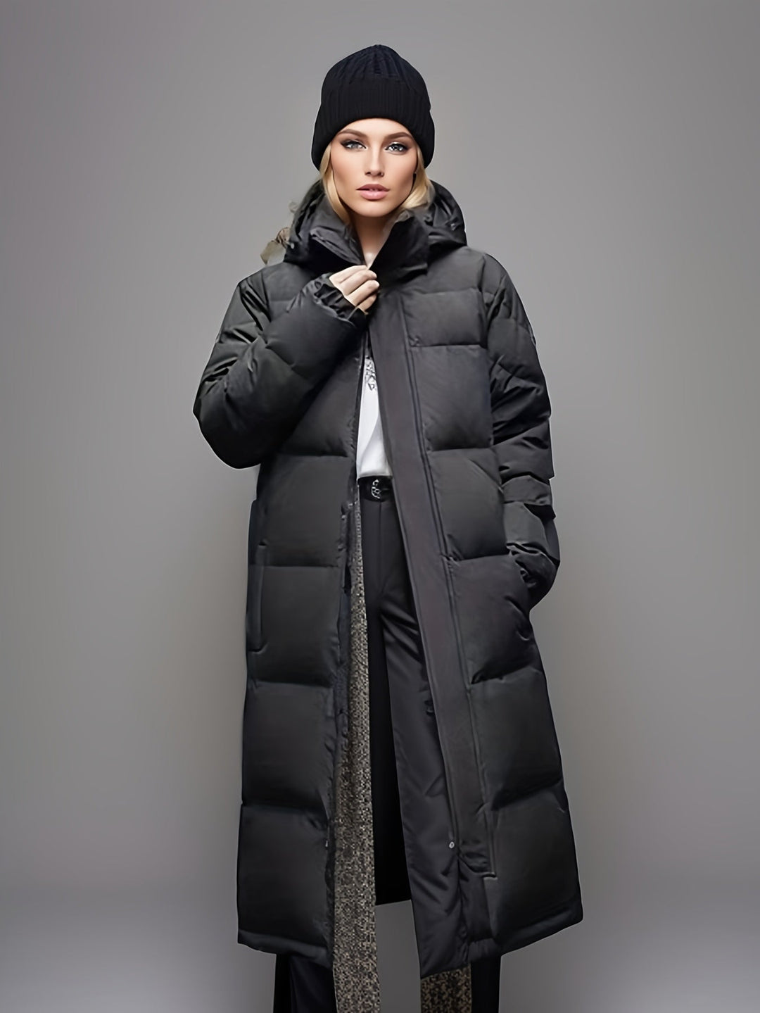 Drune | Damen Langer Winter Daunenmantel