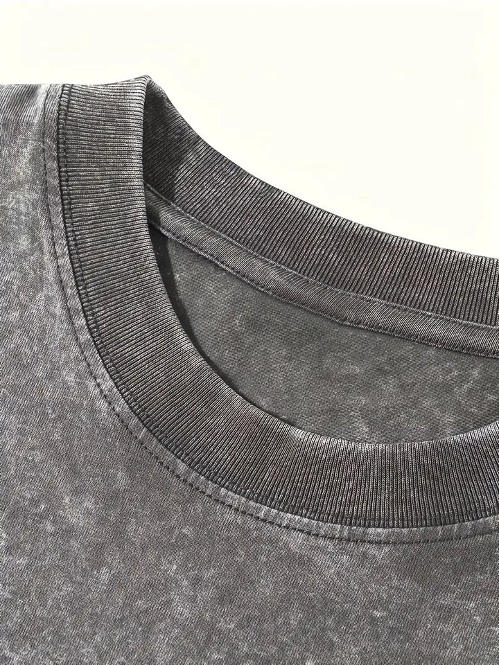 Drune | Baumwoll-T-Shirt mit Rundhalsausschnitt