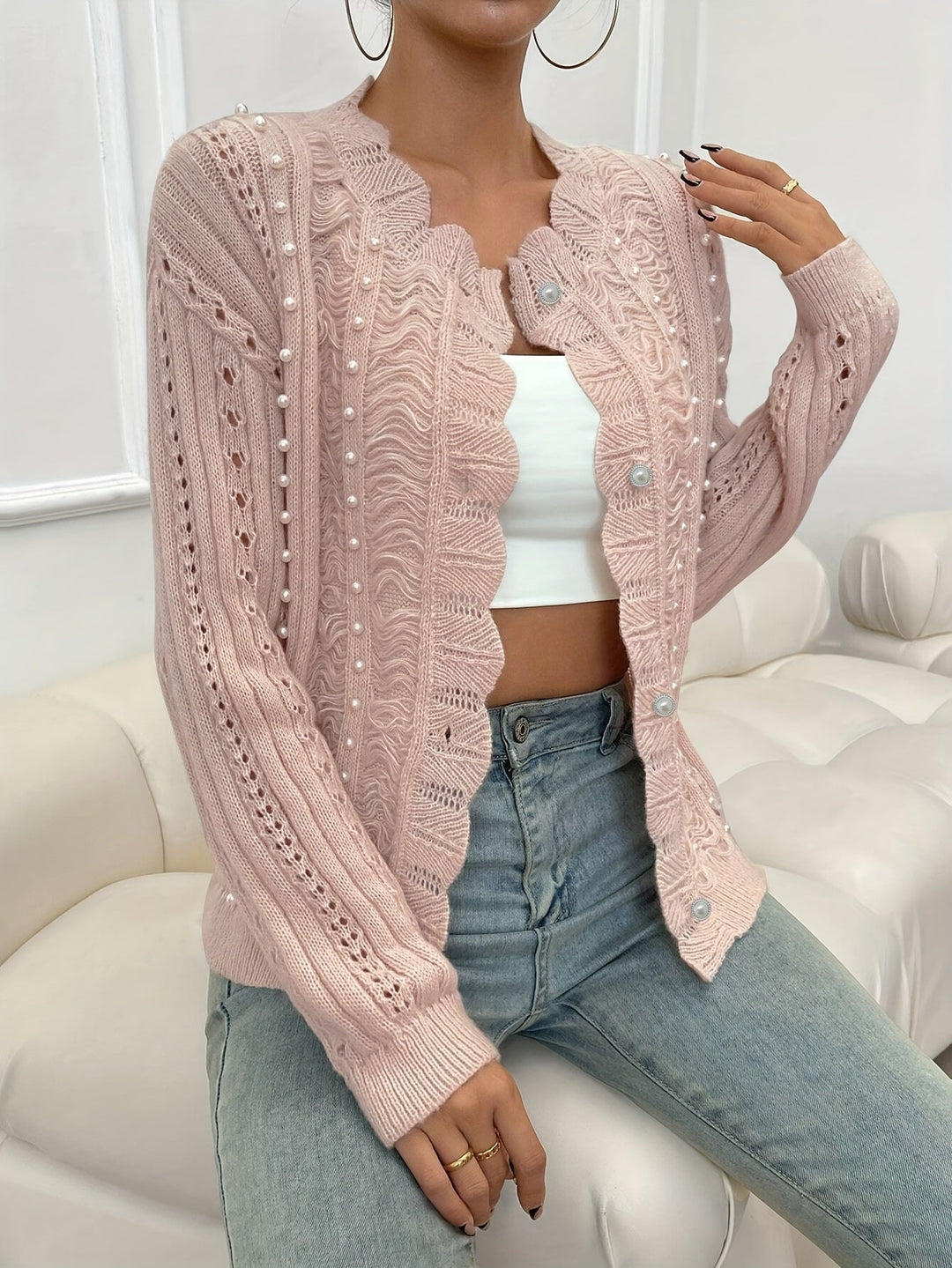 Drune | Weiche und schicke Herbststrickjacke mit Knopfverschluss für Frauen