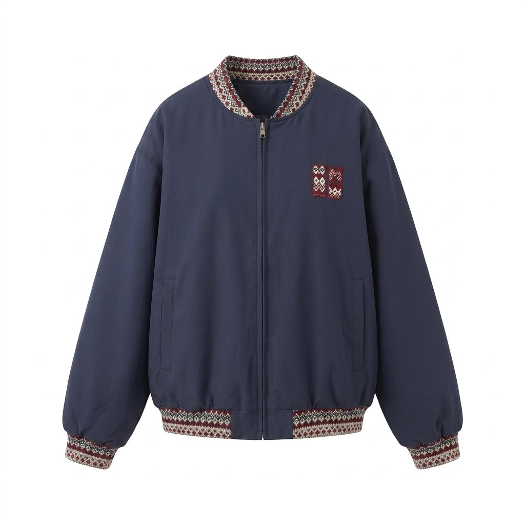 Damen kurze gepolsterte boxy Pufferjacke mit weichem Mikrofleece-Innenkragen und verdecktem Reißverschluss