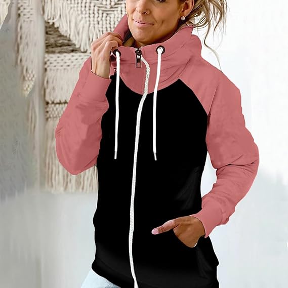 Drune | Langarm Zip up Taschenpullover