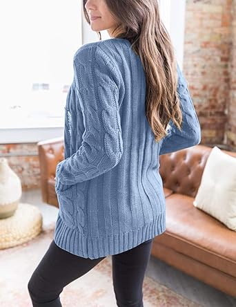 Drune | Zeitloser und Kuscheliger Pullover mit Offener Knopfleiste