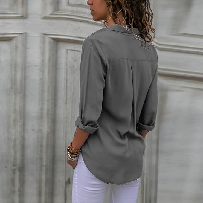 Drune - Elegante Chiffonbluse für Frauen