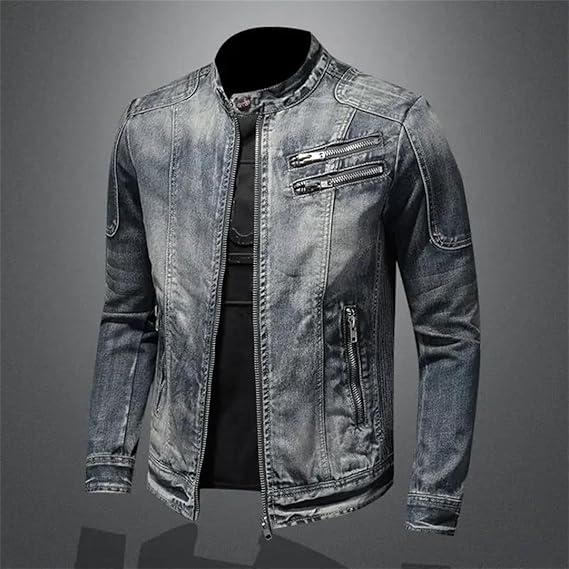 Drune | Herren Stehkragenjacke - Mit Reißverschluss