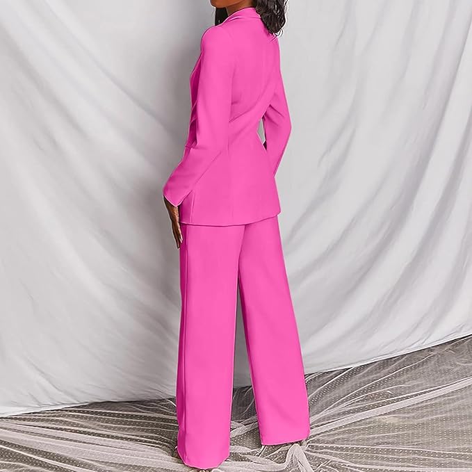 Drune Damenanzug – Stilvoller Zweiteiler mit Blazer & langer Hose, Eleganter Hosenanzug für Business, Abend & Events