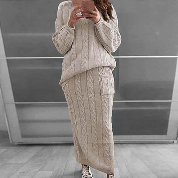 Drune | WinterSatzs Aus Strickpullover und Rock