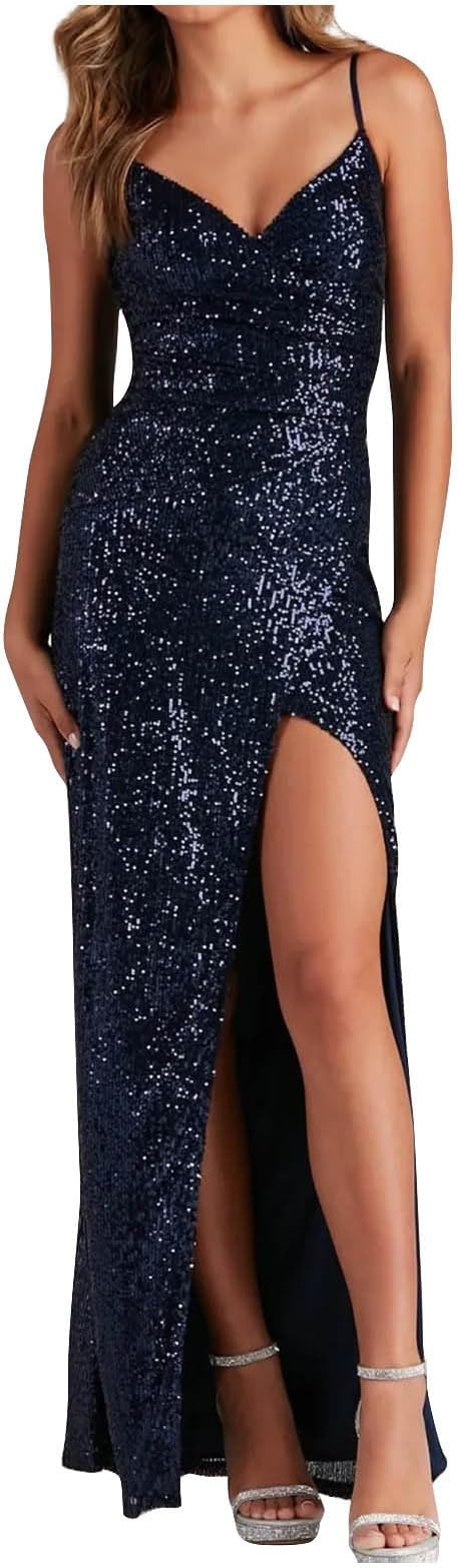 Drune | Paillettenverziertes Abendkleid Elegantes Festkleid
