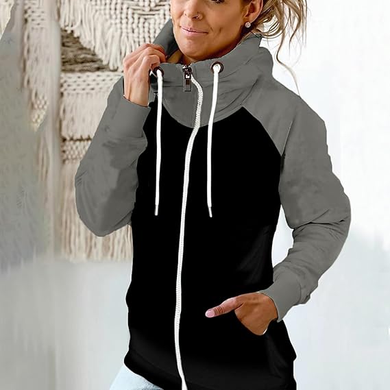 Drune | Langarm Zip up Taschenpullover