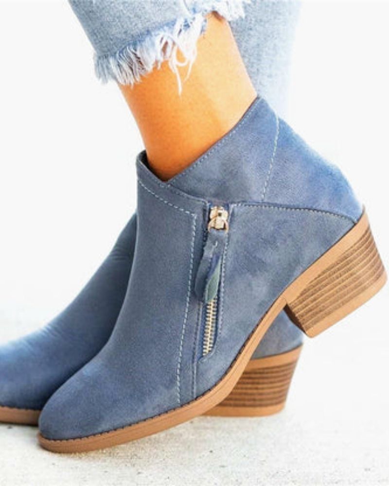Drune | Wildlederstiefel mit Dicken Absätzen