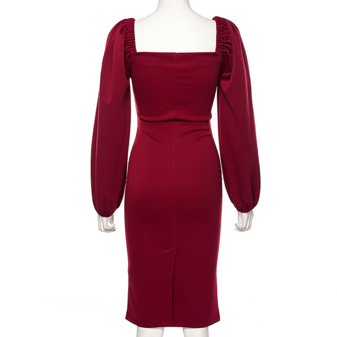 Drune | Ein-Wort-Schulter rückenfreies schlankes Kleid