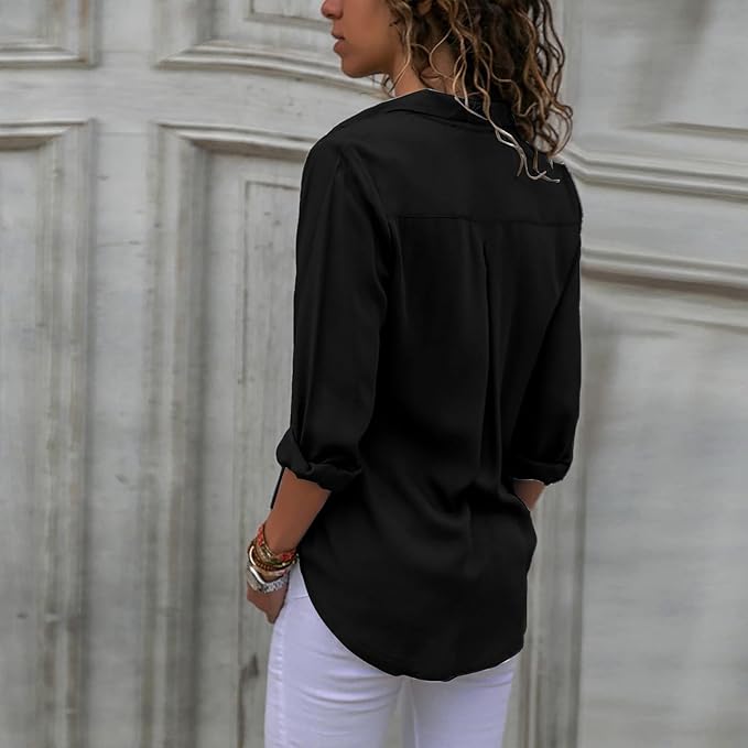 Drune - Elegante Chiffonbluse für Frauen