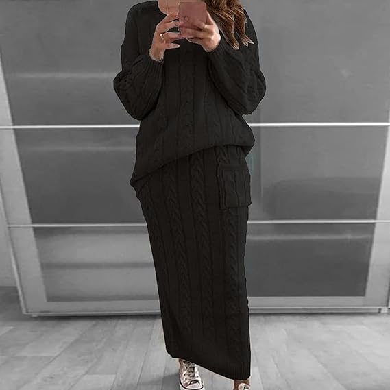 Drune | WinterSatzs Aus Strickpullover und Rock
