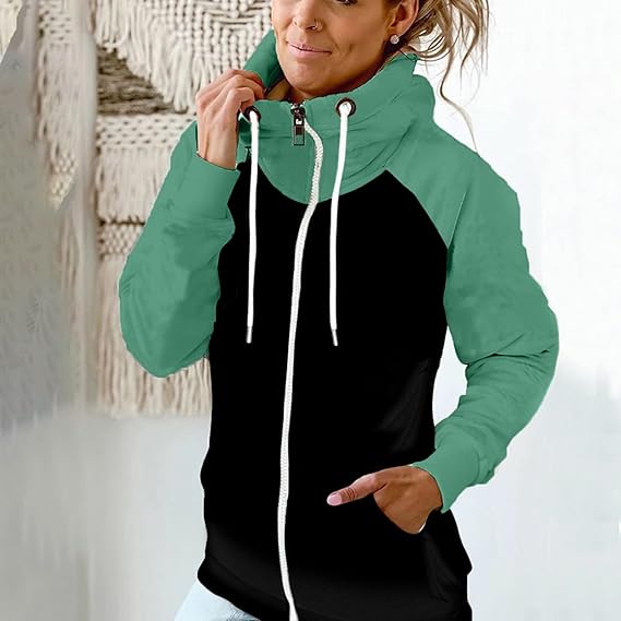 Drune | Langarm Zip up Taschenpullover