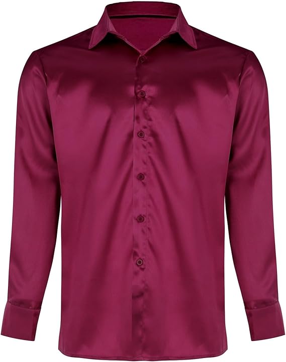 Herren Hochglanz Satinhemd mit modernem Schnitt und eleganten Details Drune
