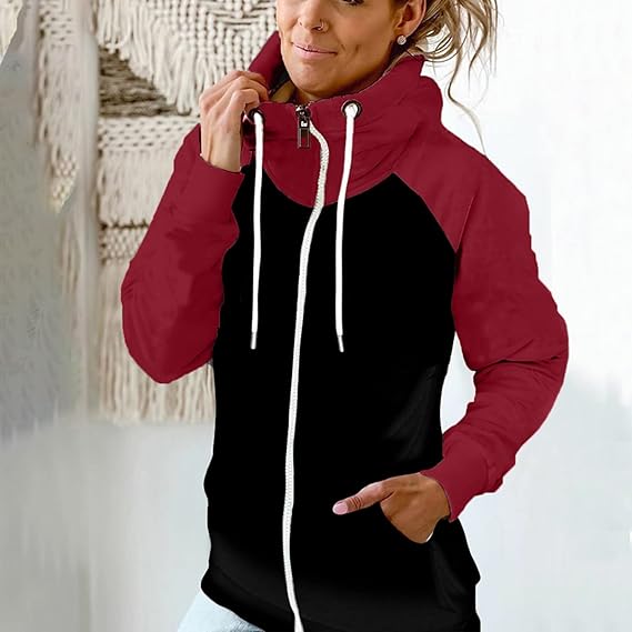 Drune | Langarm Zip up Taschenpullover