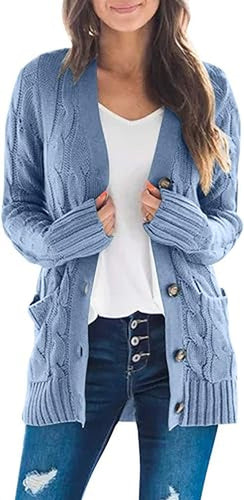 Drune | Zeitloser und Kuscheliger Pullover mit Offener Knopfleiste