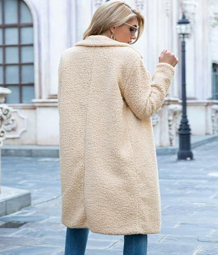Drune | lange Teddyjack Damen - warmer Winter Oversized Mantel
