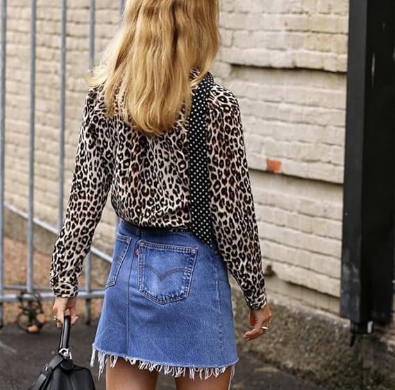 Drune |  Trendige Bluse im Leo-Muster