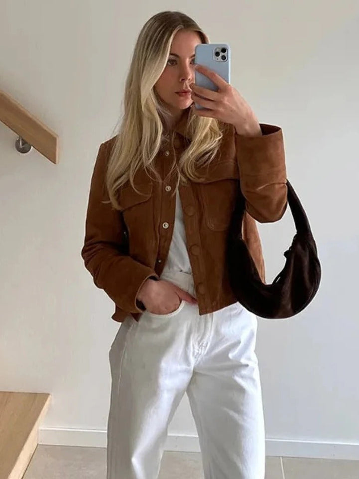 Drune | Stylische Wildlederjacke für Damen