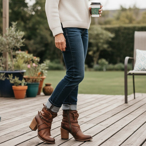 Drune | Damen Lederstiefel Zeitloser Stil, Langlebiges Design, Perfekt für Alle Jahreszeiten