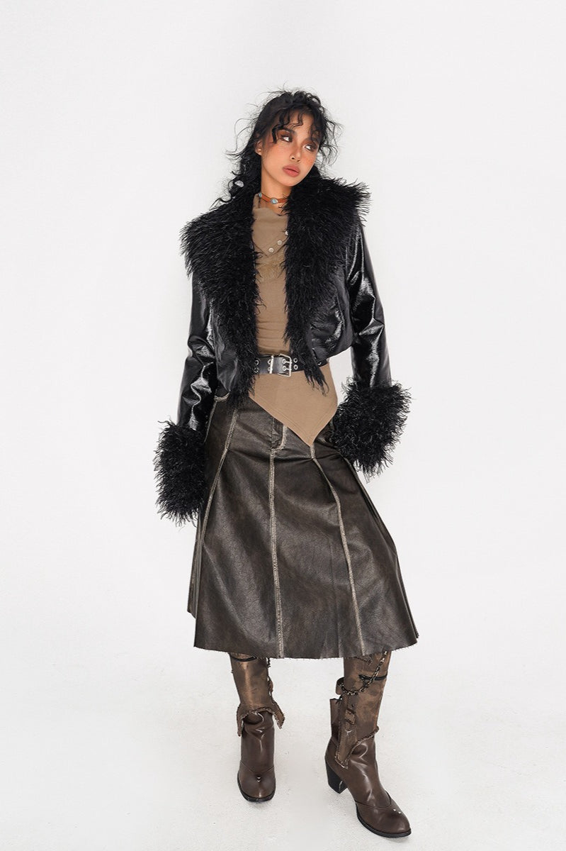 Drune | Stil Glänzende Jacke Mantel