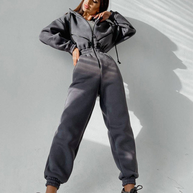 Drune | Hoodie Zweiteiliges Set für Alltag und Freizeit