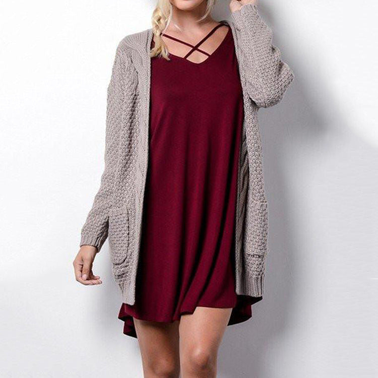 Damen Grobstrick-Cardigan mit praktischen Taschen und lässigem Schnitt Drune