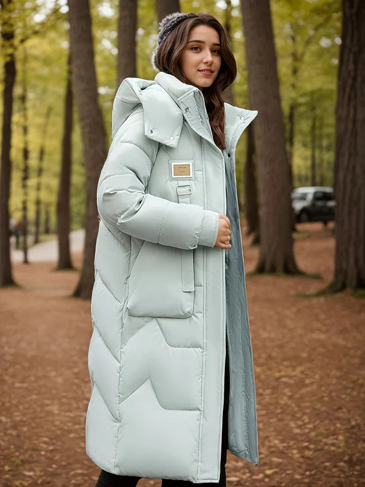 Drune | Warme Fleece Parka Winterjacke mit Kapuze für Frauen - Perfekt für Winteraktitäten